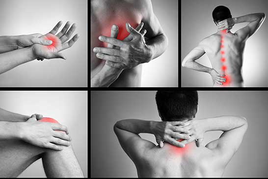 Anti-Inflammatory - Man holding or rubbing different joins in the body.